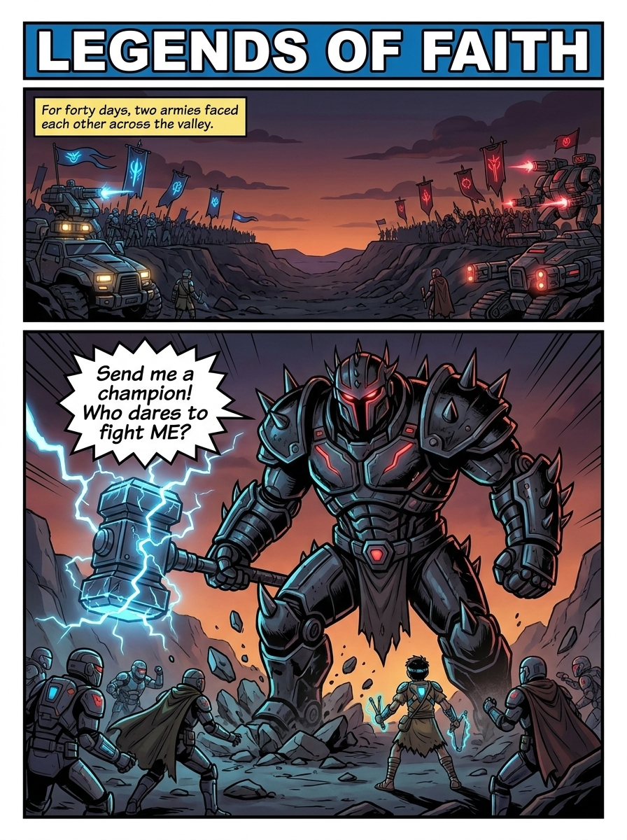 David & Goliath — Legends of Faith #2 (Printed Comic Book)